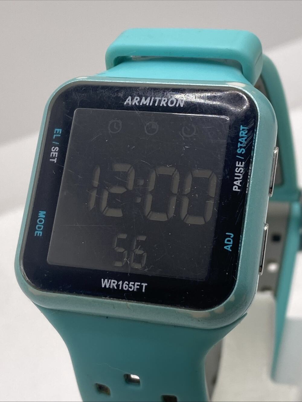 Armitron Womens Teal Sports Watch Works New Battery